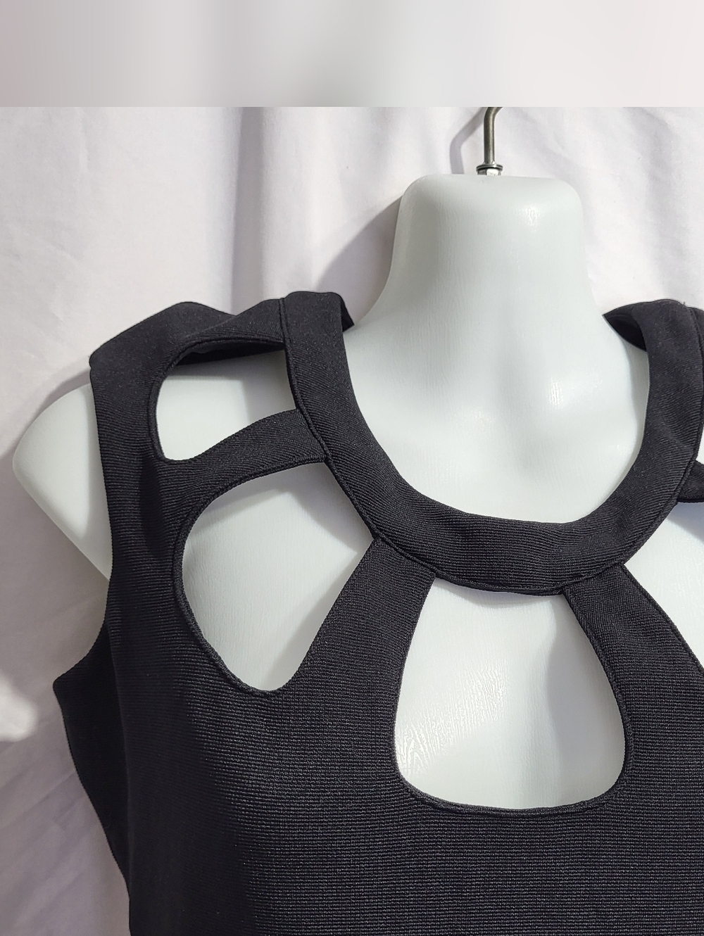 Kardashian Kollection Black Cutout Mini Sheath Dress, Size Small - Picture 3 of 5